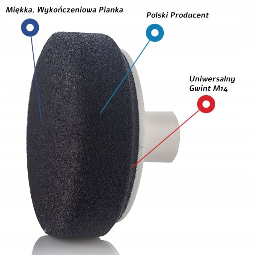 Mäkká leštiaca podložka 80 mm pre leštiaci kotúč so špongiou M14 Black ABW