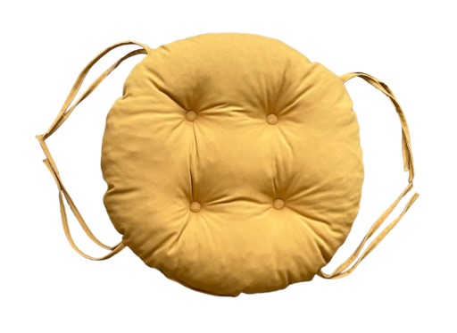 Podsedák na stoličku taburetka 35cm HORČIČKOVÝ CIRCLE