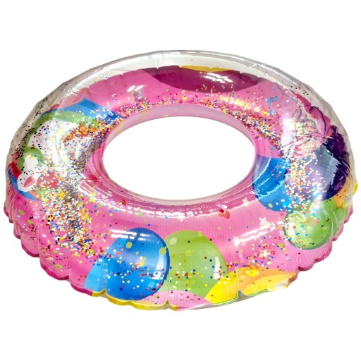 PLAVECKÉ KOLESO PRE DETI JEDNOROŽEC GLITTER 70CM - BEZPEČNÉ A