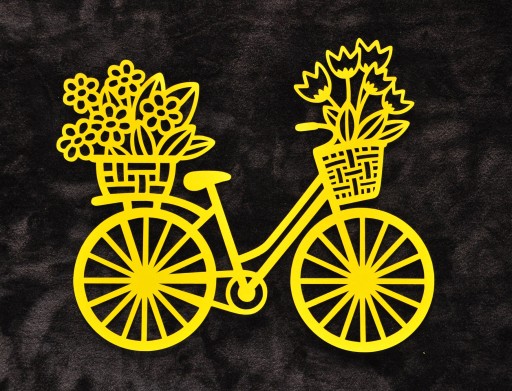 jar leto bicykel kvety výzdoba vystrihovačka tabuľa škola