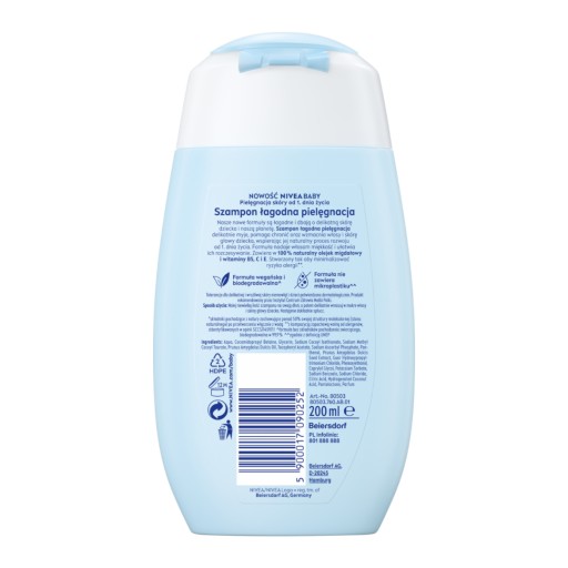 NIVEA BABY šampón jemná starostlivosť 200 ml