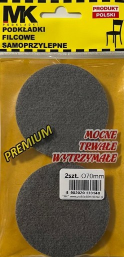 PLSTENÉ PODLOŽKY PRE PRÉMIOVÝ NÁBYTOK FI 70MM GRAPHITE