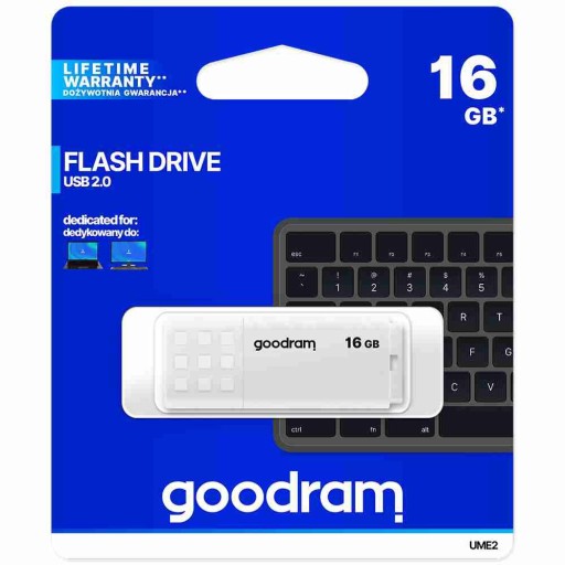 USB 2.0 kľúč 16GB UME2 White Goodram