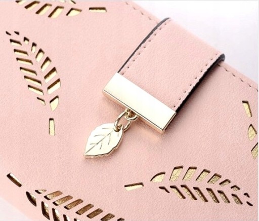 Dámska kožená peňaženka na dvojitý zips Large Pink Coin card