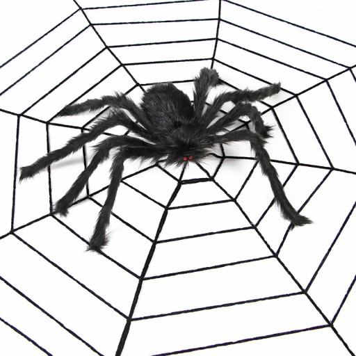 VEĽKÁ UMELÝ VLASOVÝ PAVÚK VTÁČIA OZDOBA HALLOWEENSKÉ DEKORÁCIE 30 CM