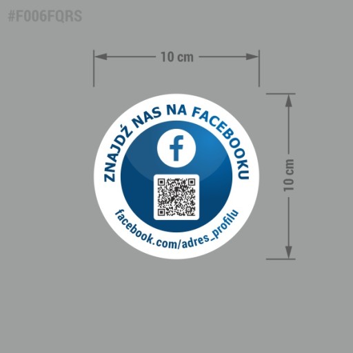 Facebook QR nálepka 10x10