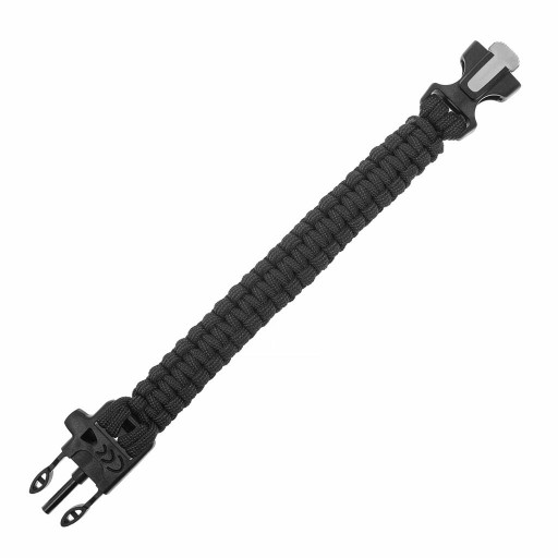 Badger Outdoor Paracord náramok so zapaľovačom - čierny