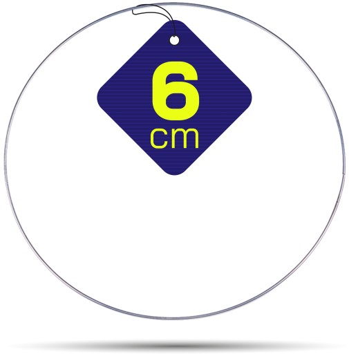 STRIEBORNÝ kovový krúžok na lapače snov, 6 cm