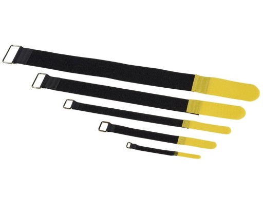 Pásky na suchý zips pre káble 20x300 mm (YE)