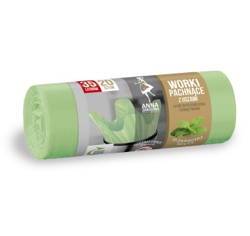 AZ 35L vrecia na odpadky s rúčkami, mätové, 20 ks.