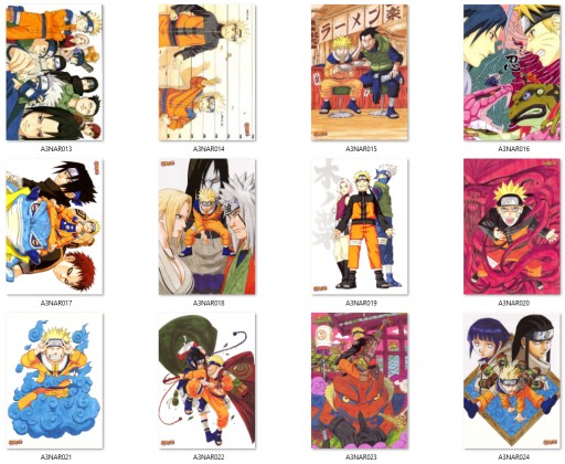 Plagát A3 Manga Anime Naruto VEĽKÝ VÝBER