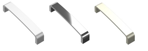 Jednoduchá, klasická, elegantná nábytková úchytka, rozteč 128mm, farba saténová