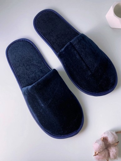 PAPUČKY DOMÁCE Papuče PRE HOSTÍ HOTELA, ZAHRNUTÉ, 29 cm, NÁMORNÍCKA MODRÁ - 1 PÁR