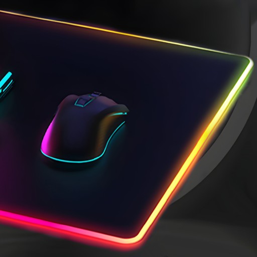 RGB LED USB HRANÁ PODLOŽKA PRE STOLÚ MYŠ SVIETENÁ 35x25cm