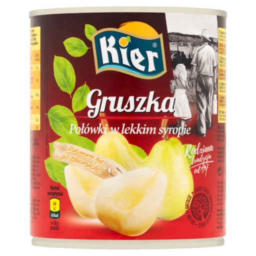Kier Polovičky hrušiek v sirupe light 840 g