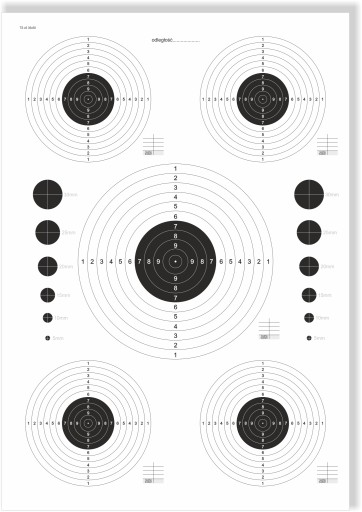 TSx5 strelecké terče 35x50 cm 50 ks vzduchová zbraň