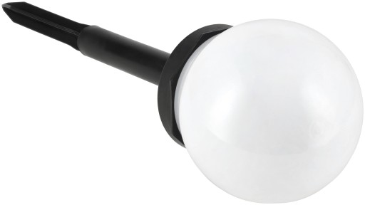 Solárne LED záhradné svietidlo, BIELA GUĽA, 10 cm, Vodotesné IP44