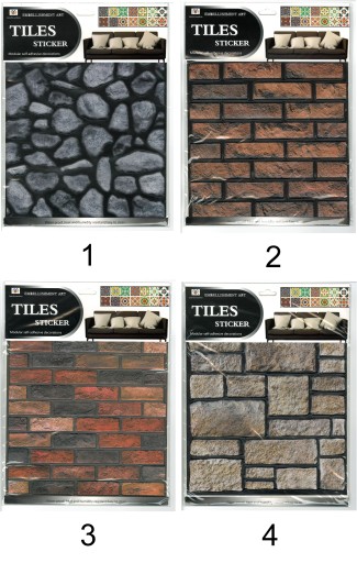 NÁLEP NA STENU NA 3D OBKLADY, RÔZNE VZORY