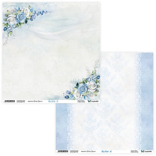 Sada papierov na scrapbooking 30x30 - ScrapAndMe - Blue Roses