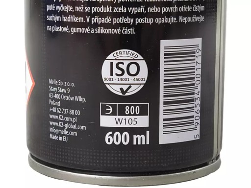 K2 Cleaner 600ML čistič bŕzd a spojky