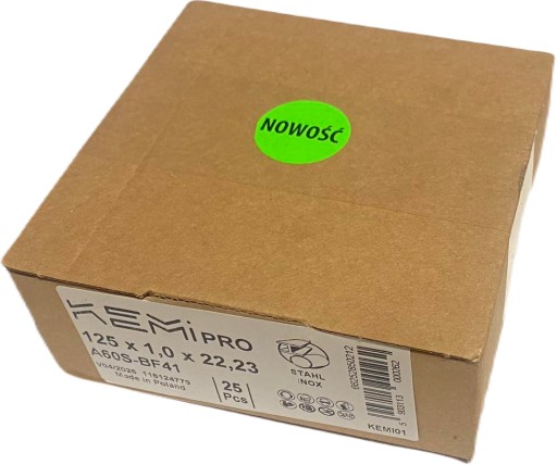 KEMI PRO Čepeľ 125x1 na rezanie nerezovej ocele Poľsko