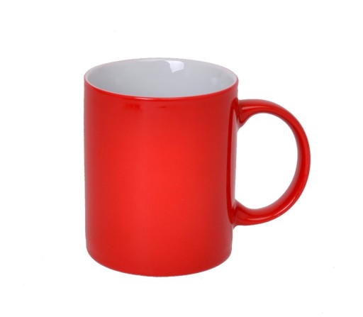 Glasmark červený hrnček s uškom RITA keramika 0,3L