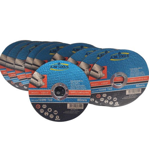 Oceľové kotúče na kov 125x3,2 kotúče 125mm 10 kusov 125x22,2