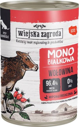 COUNTRY FARM MONO-BIELKOVINOVÉ KRMIVO S HOVÄDZÍM MÄSOM 400g