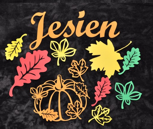 jesenná tekvicová výzdoba výrez okienko škola