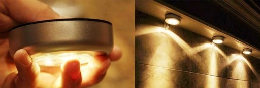 3x LED SAMOLEPIACA BATÉRIOVÁ DOTYKOVÁ LAMPA 1 ks