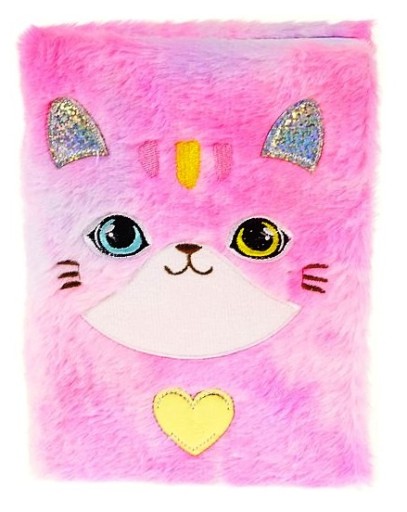 ZÁPISOVÝ DENNÍK PLYŠOVÝ CAT A5 6089