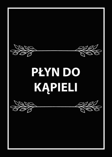 Nálepky na fľaše, kozmetiku, Mydlo, Čiernu 1 ks