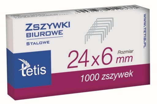 10x KANCELÁRSKE SVORKY 24/6 24x6 1000 ks. Thetis