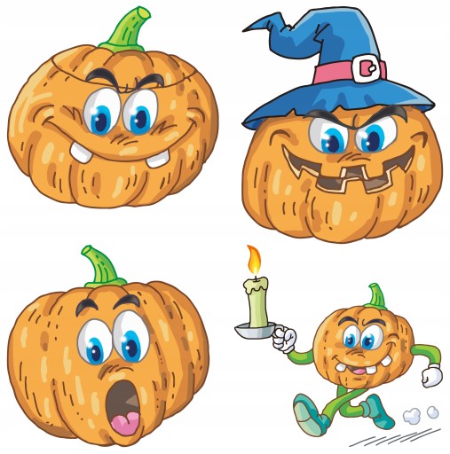 NÁLEPKY NA BIELEJ FÓLII NA NÁSTENNÝ NÁBYTOK HALLOWEEN PUMPKIN PUMPKIN PUMPKIN