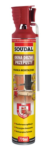 Montážna pena Soudal 770 ml GG GENIUS GUN