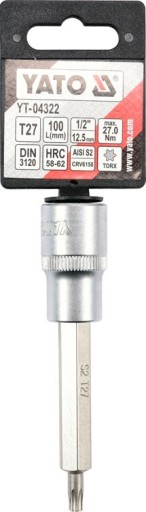 TORX nástrčný kľúč 1/2 T27 L100mm