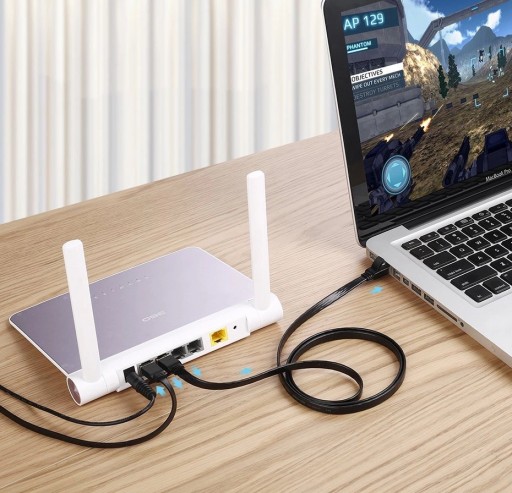 Internetový kábel Ethernet RJ45 Cat 7 STP LAN 10 Gbps, 3 m, čierny