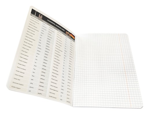 Mriežkový zošit A5, interprint, 60 listov, nemecký jazyk