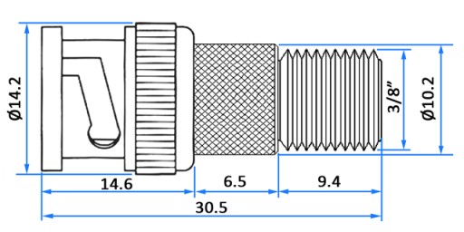 RF anténny adaptér BNC/wt-F/gn 75Ohm