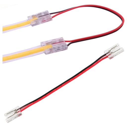 KONEKTOR PRE LED COB PRÚžky 8mm, obojstranný, ZÁPADKA NA PRIPOJENIE DVOCH PÁSKOV