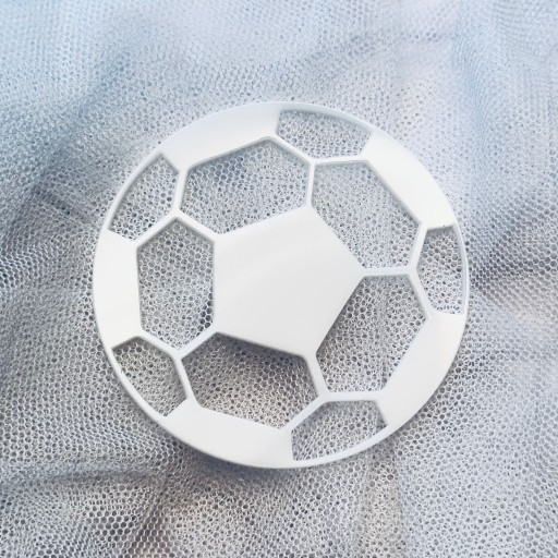 Futbal futbal Bočná ozdoba na tortu Biele plexisklo