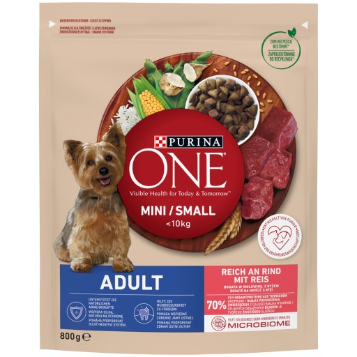 PURINA ONE Mini Adult Food hovädzie mäso s ryžou 800 g