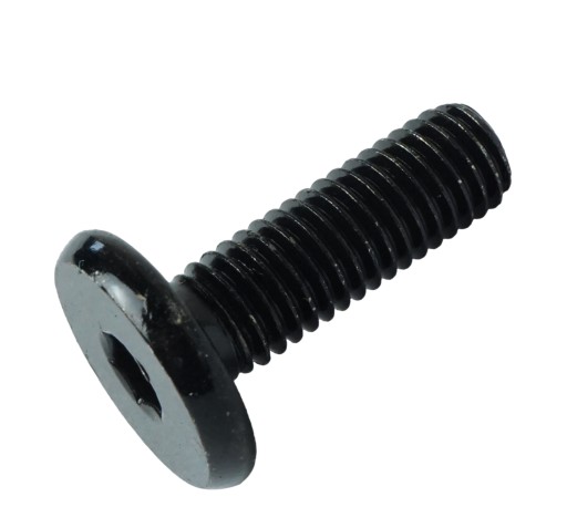 10x skrutka M8 x 25 mm plochá imbusová hlava, nábytková skrutka, metrická čierna