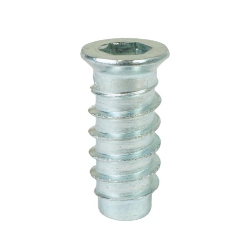 10x M6 x 24 mm nástrčný dvojzávitový nábytkový otvor na skrutku do dreva
