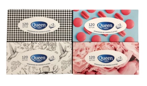 Queen 3-vrstvové hygienické obrúsky, 120 ks v balení, 1 balenie