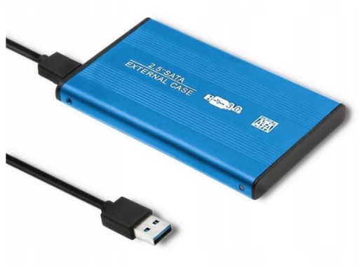2,5'' DISK UCHOVÁVANIE SATA HDD BAY USB 3.0 BLUE
