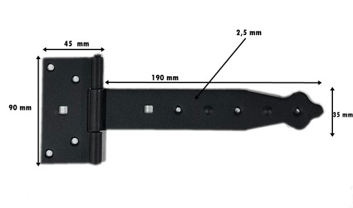 DEKORATÍVNY ALTÉNOVÝ PÁN PRE DVERE ALTÁNKOVÉ ŽALÚZIE ČIERNY 200 MM