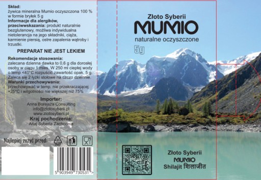 SHILAJIT Mumio 5g kus super kvalitné zlato zo Sibíri