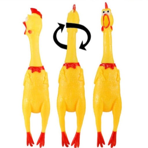 GUMOVÁ PIŠKACIA HRAČKA PRE PSA KURIČKA
