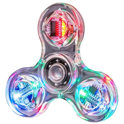 FIDGET SPINNER SVIETIACA LED TRANSPARENTNÁ FAREBNÁ PRÉMIOVÁ HRA PRE DETI